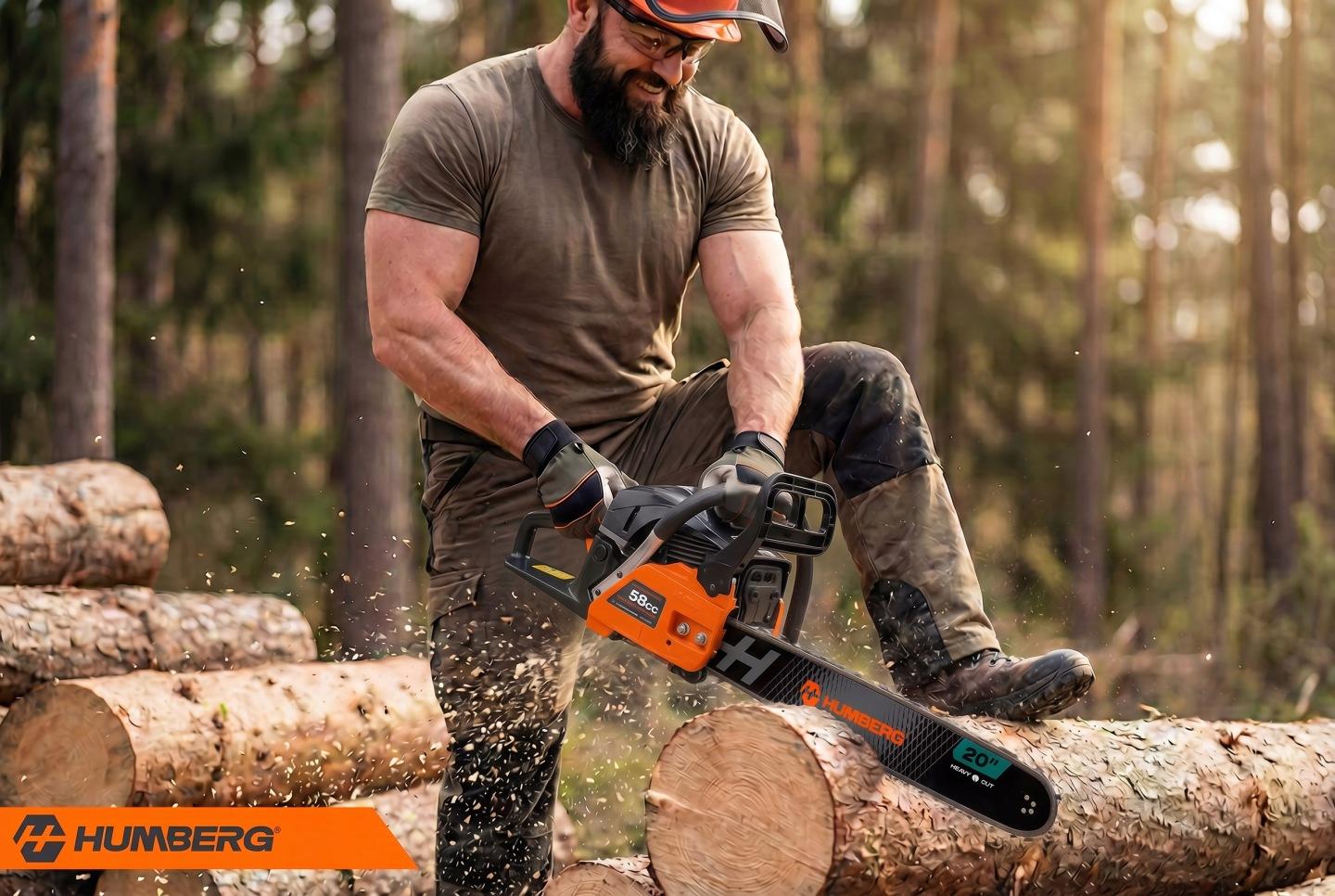 Detail produktu Benzínová reťazová píla na drevo Humberg HM-662 s lištami 40 a 50 cm J-566200