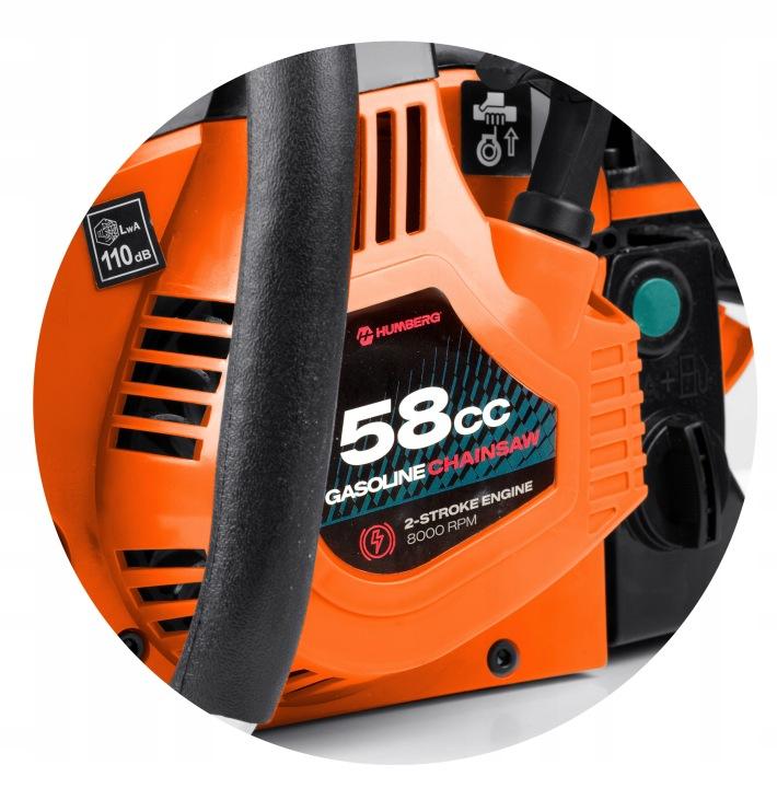 Detail produktu Benzínová reťazová píla na drevo Humberg HM-662 s lištami 40 a 50 cm J-566200