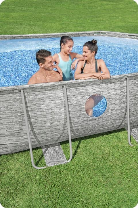 Detail produktu Rámový nadzemný bazén Bestway Power Steel 488 × 305 × 107 cm súprava 11 v 1 J-56946-BESTWAY