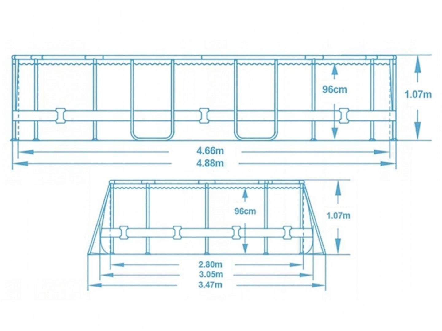 Detail produktu Rámový nadzemný bazén Bestway Power Steel 488 × 305 × 107 cm súprava 11 v 1 J-56946-BESTWAY
