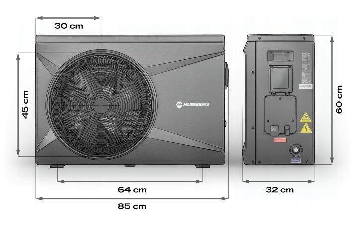 Detail produktu Bazénové tepelné čerpadlo 10 kW pre bazény 20–60 m?, invertorové, Wi-Fi, Humberg HM-912 J-591200-590900