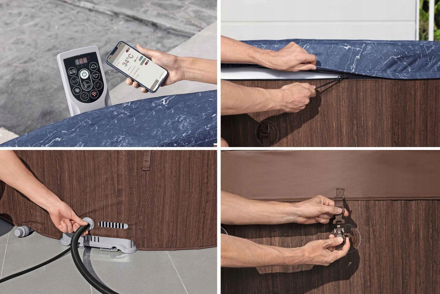 Detail produktu Nafukovacia vírivka Bestway Lay-Z Spa Toronto pre 5 až 7 osôb 190 × 190 x 70 cm J-6001W