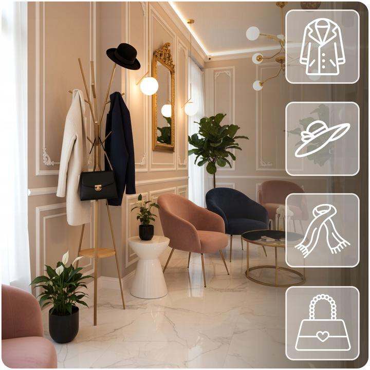 Detail produktu Stojanový vešiak na oblečenie s policou Massido MS-869 J-686902