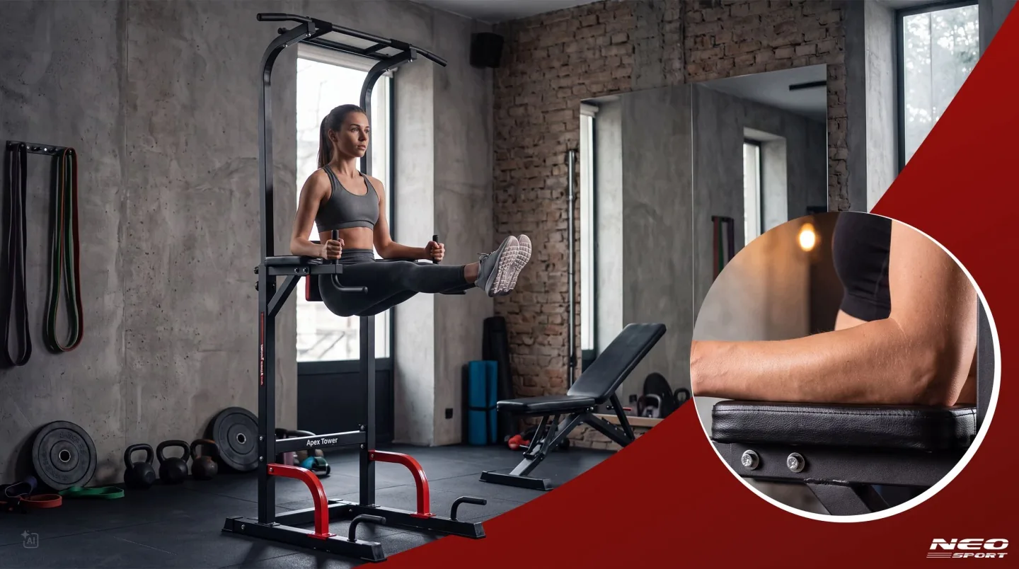Detail produktu 15: Samostatná hrazda na zhyby a dipy, stabilná, nosnosť 150 kg, Neo-Sport 130200