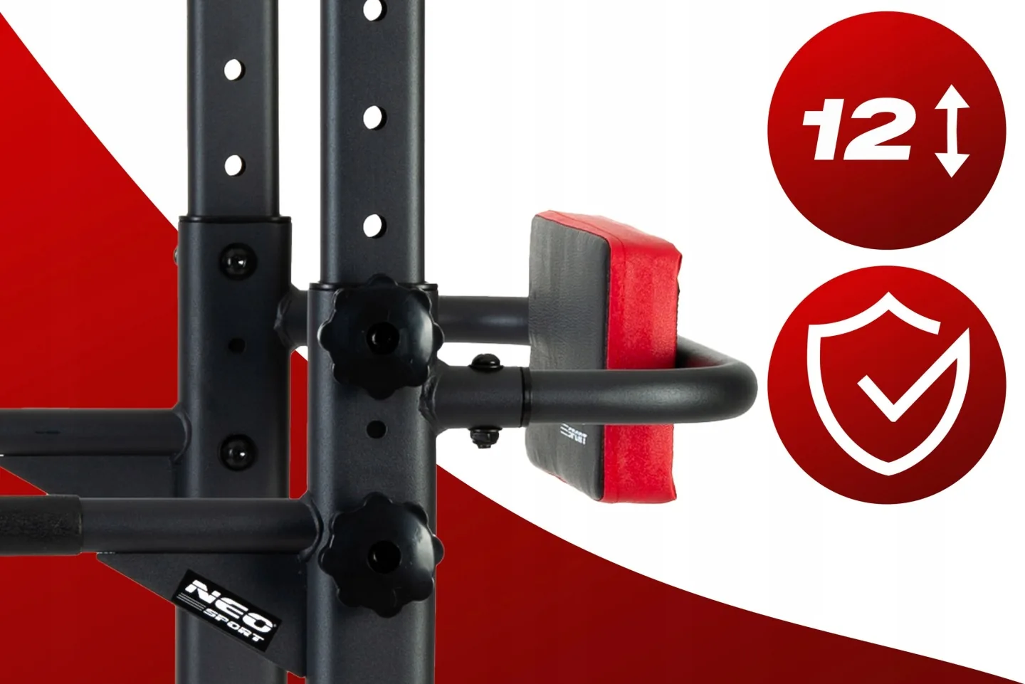 Detail produktu 11: Voľne stojaca hrazda na príťahy, stabilná, nosnosť 100 kg Neo-Sport 130300