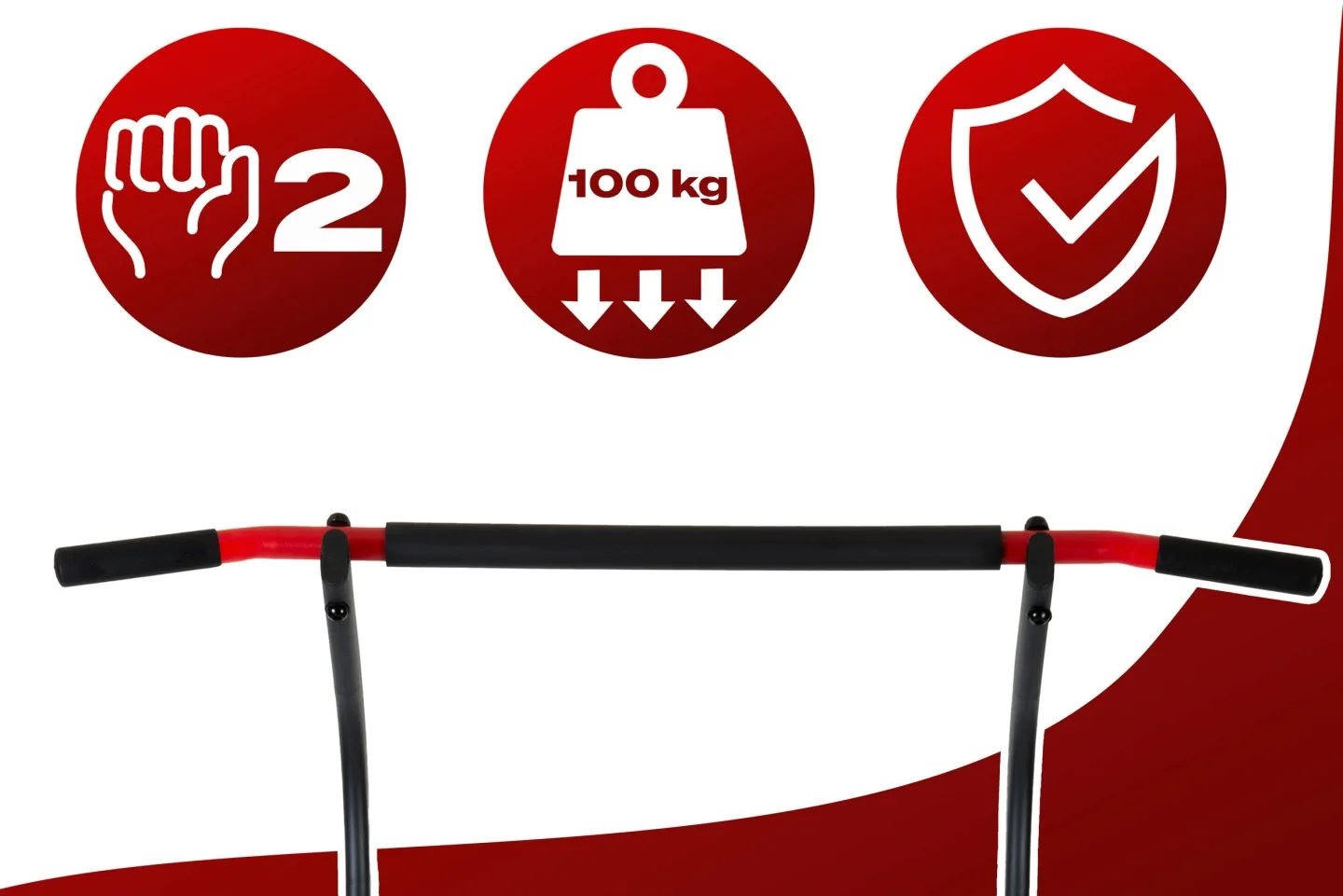 Detail produktu 9: Voľne stojaca hrazda na príťahy, stabilná, nosnosť 100 kg Neo-Sport 130300