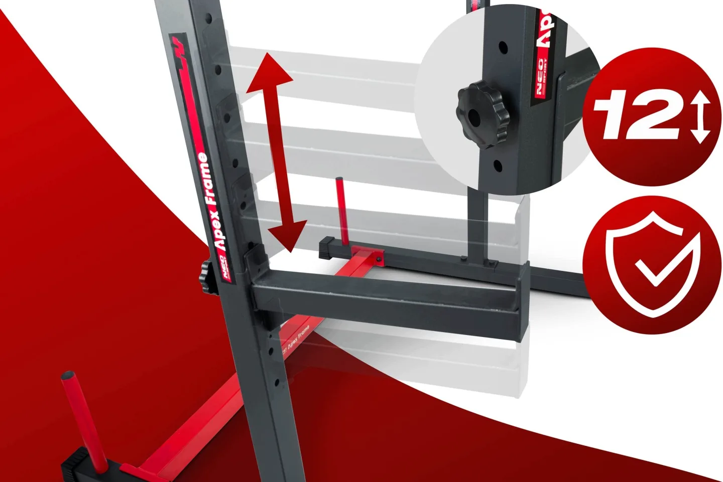 Detail produktu 9: Stacionárny hrazdový stojan na činku Neo-Sport Apex Frame 130400