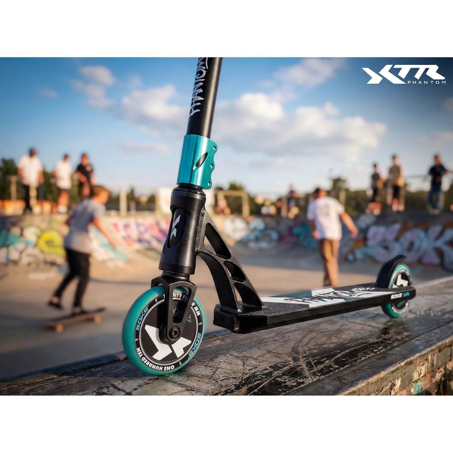 Detail produktu 5: Freestylová kolobežka SOKE XTR čierna-tyrkysová