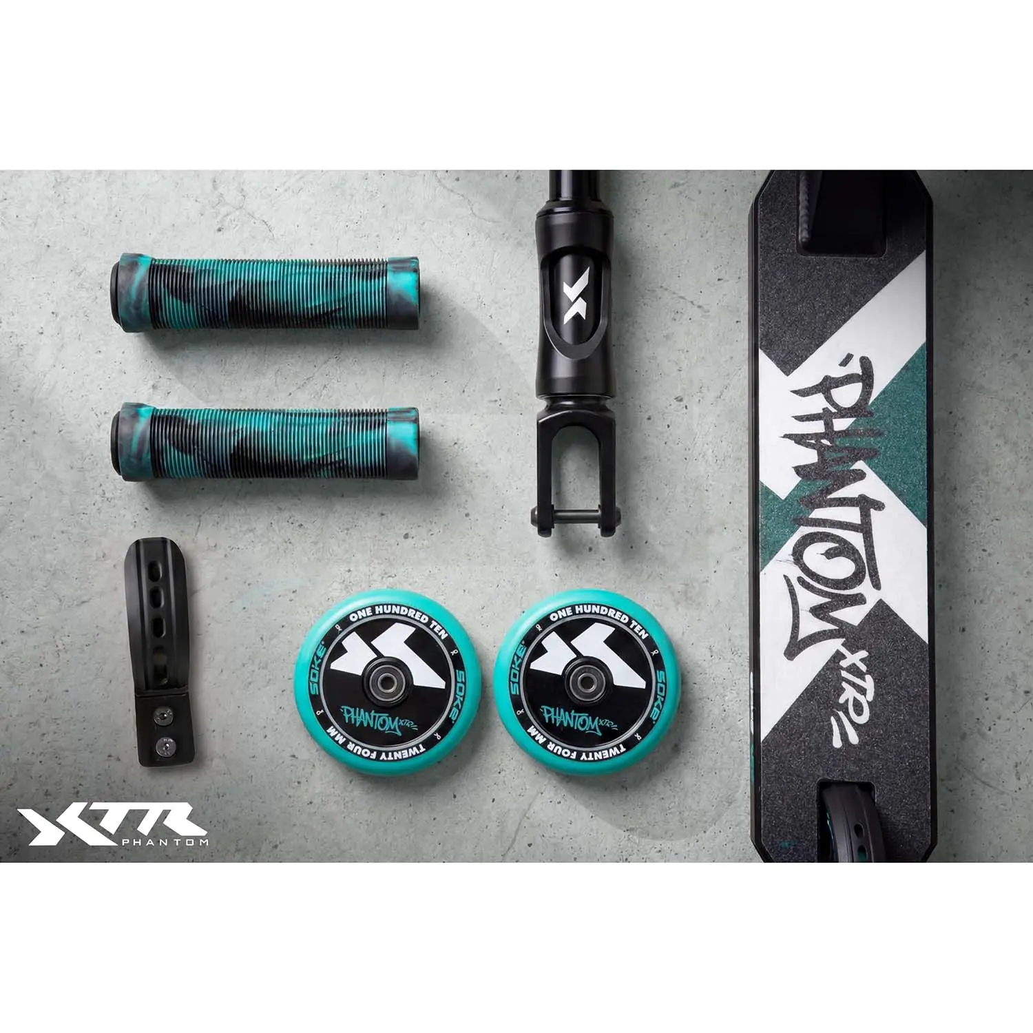 Detail produktu 12: Freestylová kolobežka SOKE XTR čierna-tyrkysová