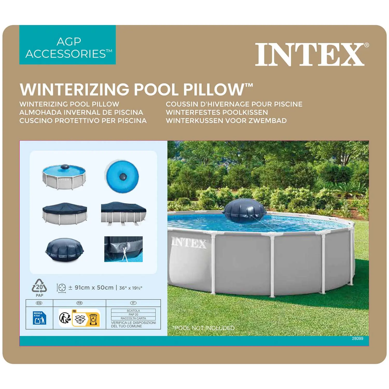 Detail produktu 5: Vzduchový vankúš do bazéna pod kryt INTEX 28099