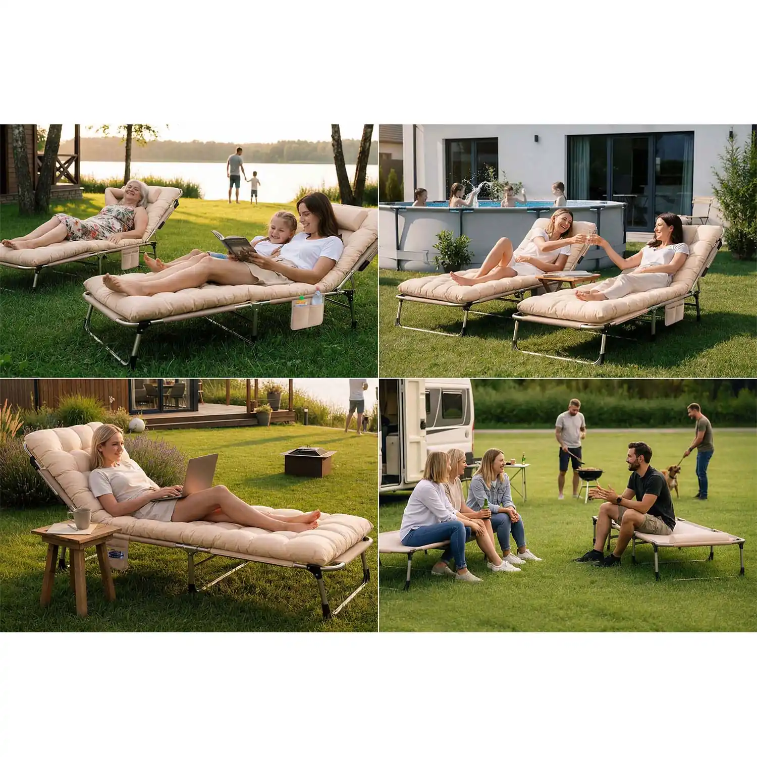 Detail produktu 5: Skladacia turistická posteľ, záhradné ležadlo ChillWell Dream Sofotel