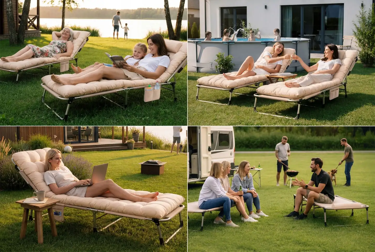 Detail produktu 5: Skladacia turistická posteľ, záhradné ležadlo ChillWell Dream Sofotel