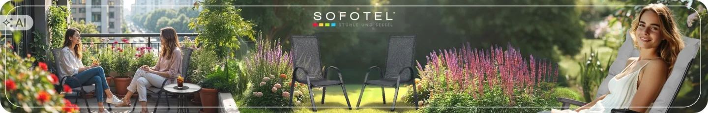 Skladacia záhradná stolička Sofotel SO-983 grafitová