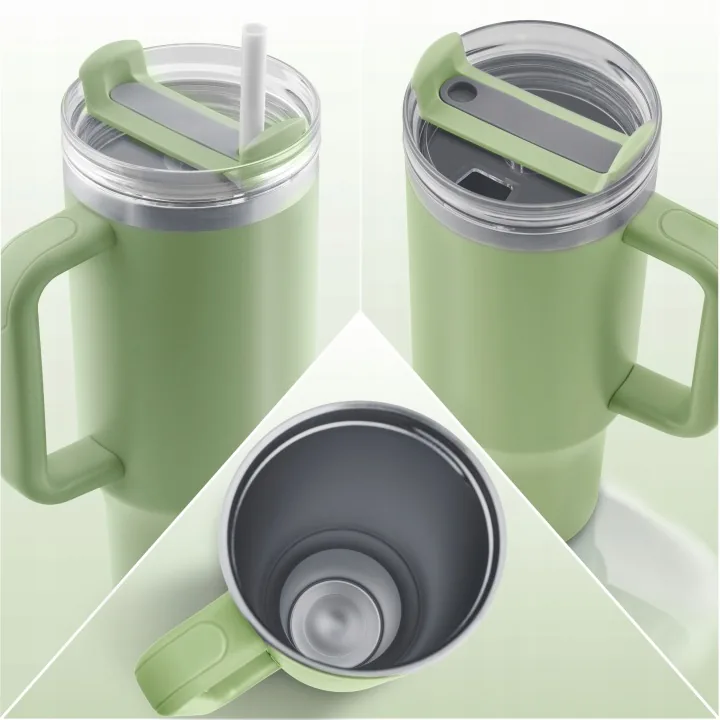 Detail produktu 2: Vákuový termohrnček so slamkou 1180 ml Berdsen zelený
