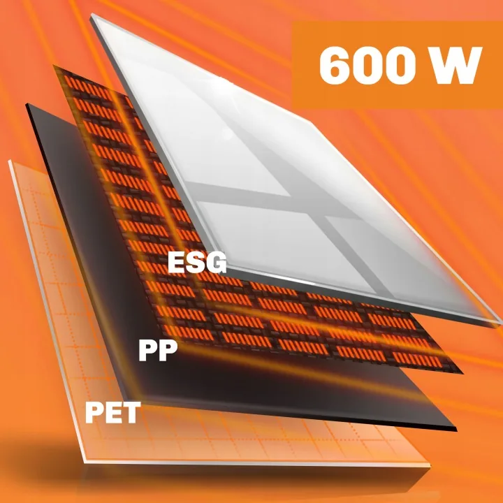 Detail produktu 15: Infračervený panelový ohrievač 600 W Berdsen BD-984, diaľkové ovládanie, Wi-Fi aplikácia