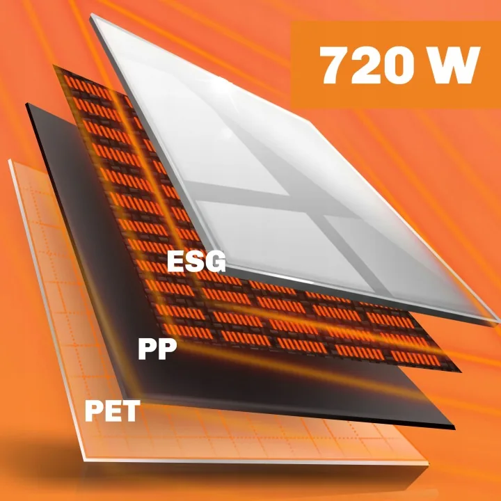 Detail produktu 15: Infračervený ohrievač, sálavý panel 720 W Berdsen BD-985, diaľkový ovládač, WiFi aplikácia