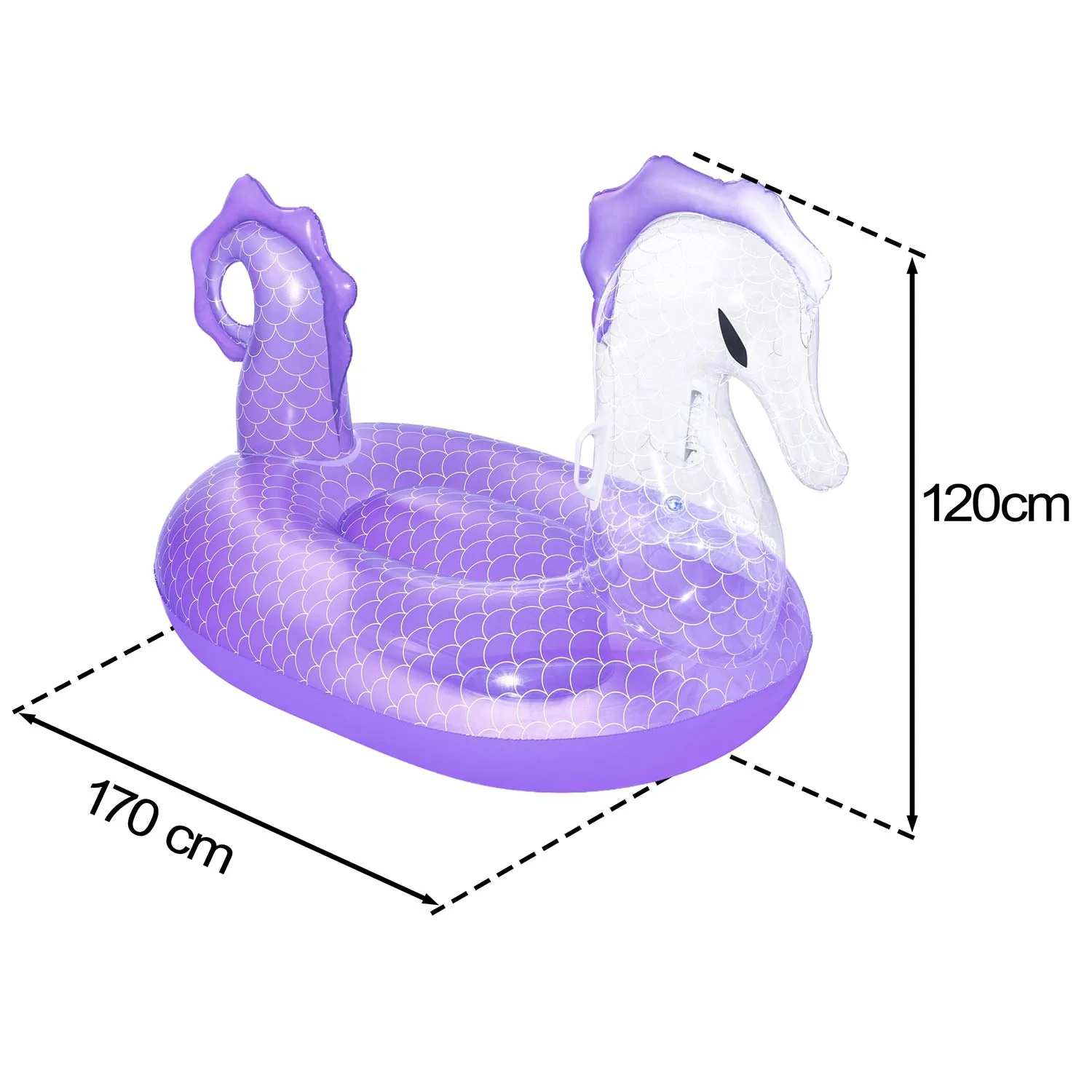 Detail produktu 12: Nafukovací plávací matrac morský koník XXL 170x120 cm Bestway