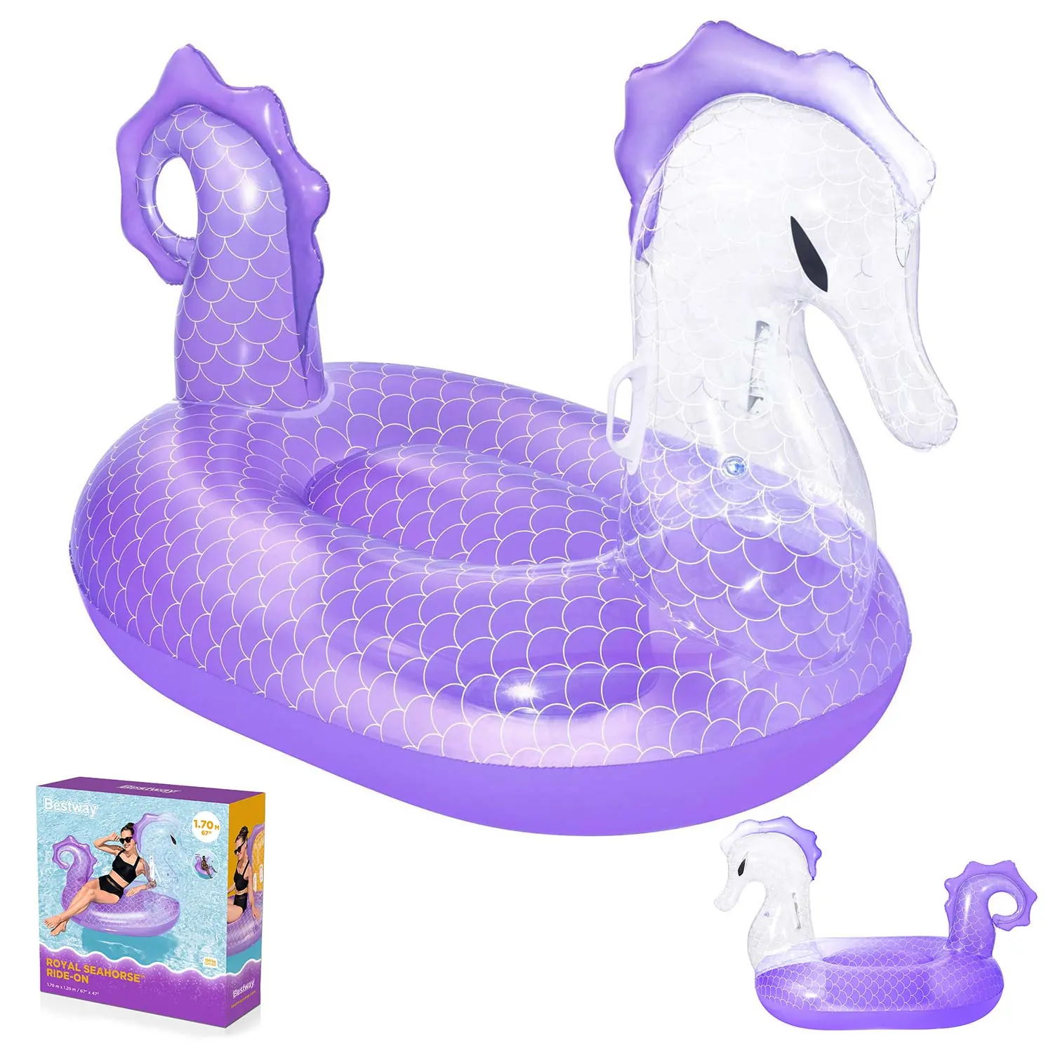 Nafukovací plávací matrac morský koník XXL 170x120 cm Bestway