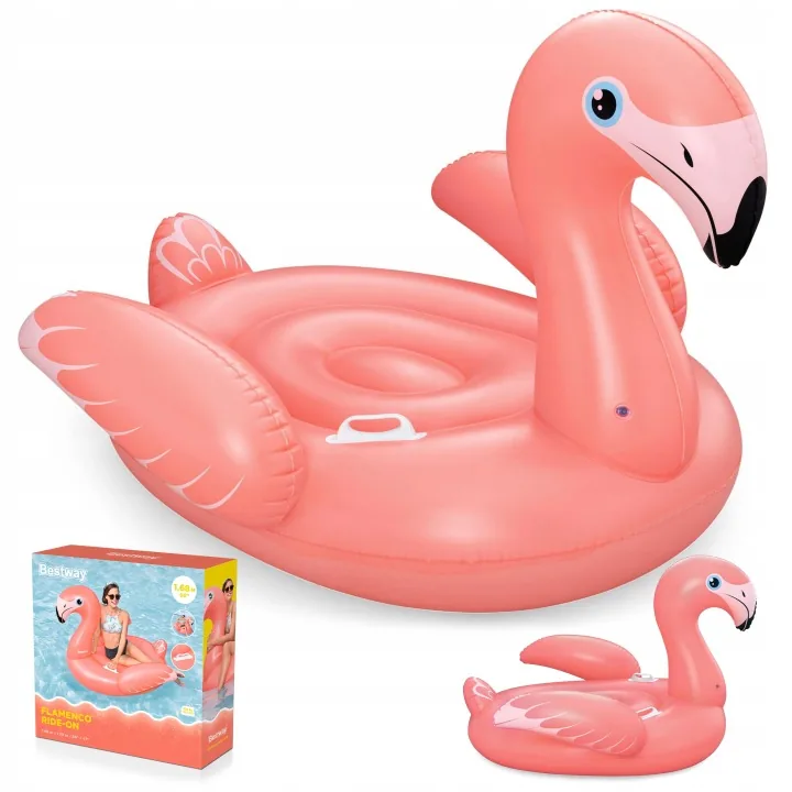 Nafukovací matrac na plávanie plameniak XXL 168x120 cm Bestway