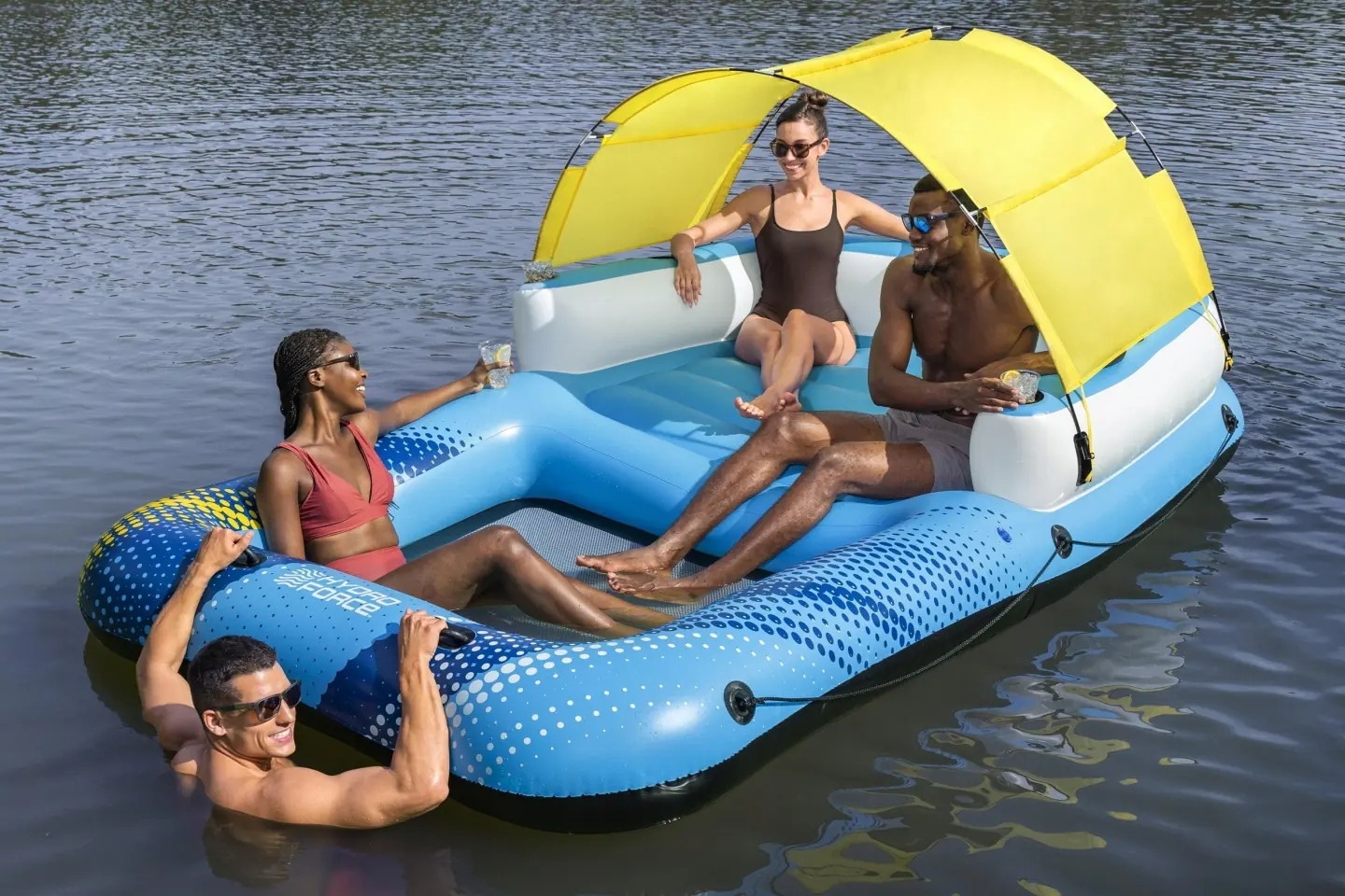 Detail produktu 2: Plávajúce ostrovné lôžko pre 4 osoby s prístreškom Summer Oasis Bestway 43645