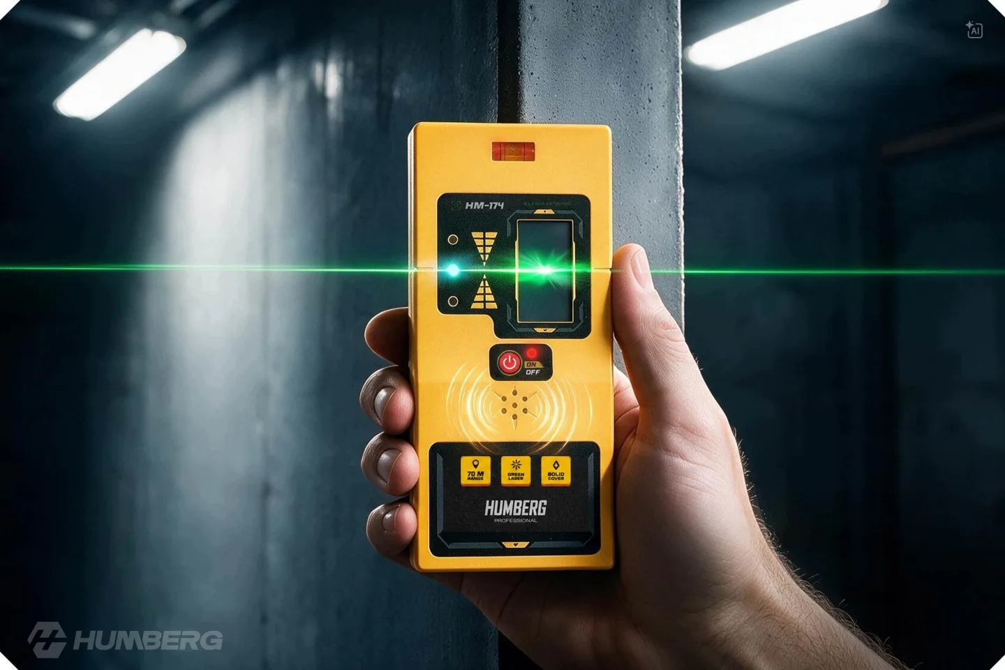 Detail produktu 9: Prijímač, vyhľadávač a detektor laserového lúča pre krížový laser Humberg HM-174