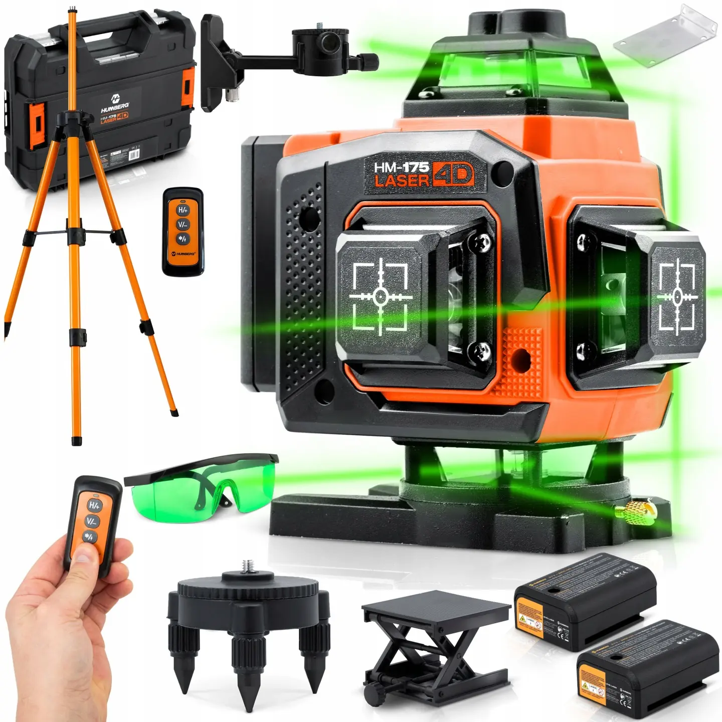 Detail produktu 14: Krížový laserový nivelátor v kufríku + príslušenstvo Humberg HM-175