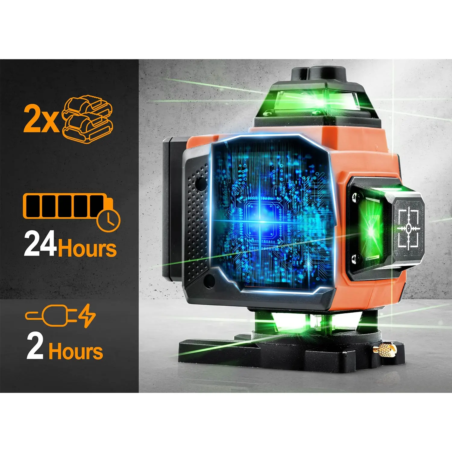 Detail produktu 8: Krížový laserový nivelátor v kufríku + príslušenstvo Humberg HM-175