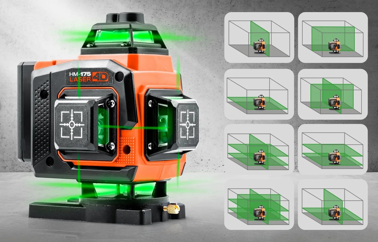 Detail produktu 11: Krížový laserový nivelátor v kufríku + príslušenstvo Humberg HM-175