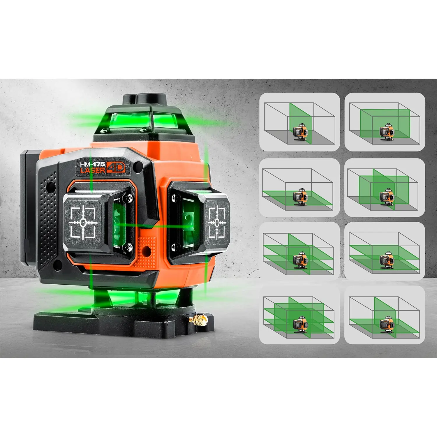 Detail produktu 4: Krížový laserový nivelátor v kufríku + príslušenstvo Humberg HM-175