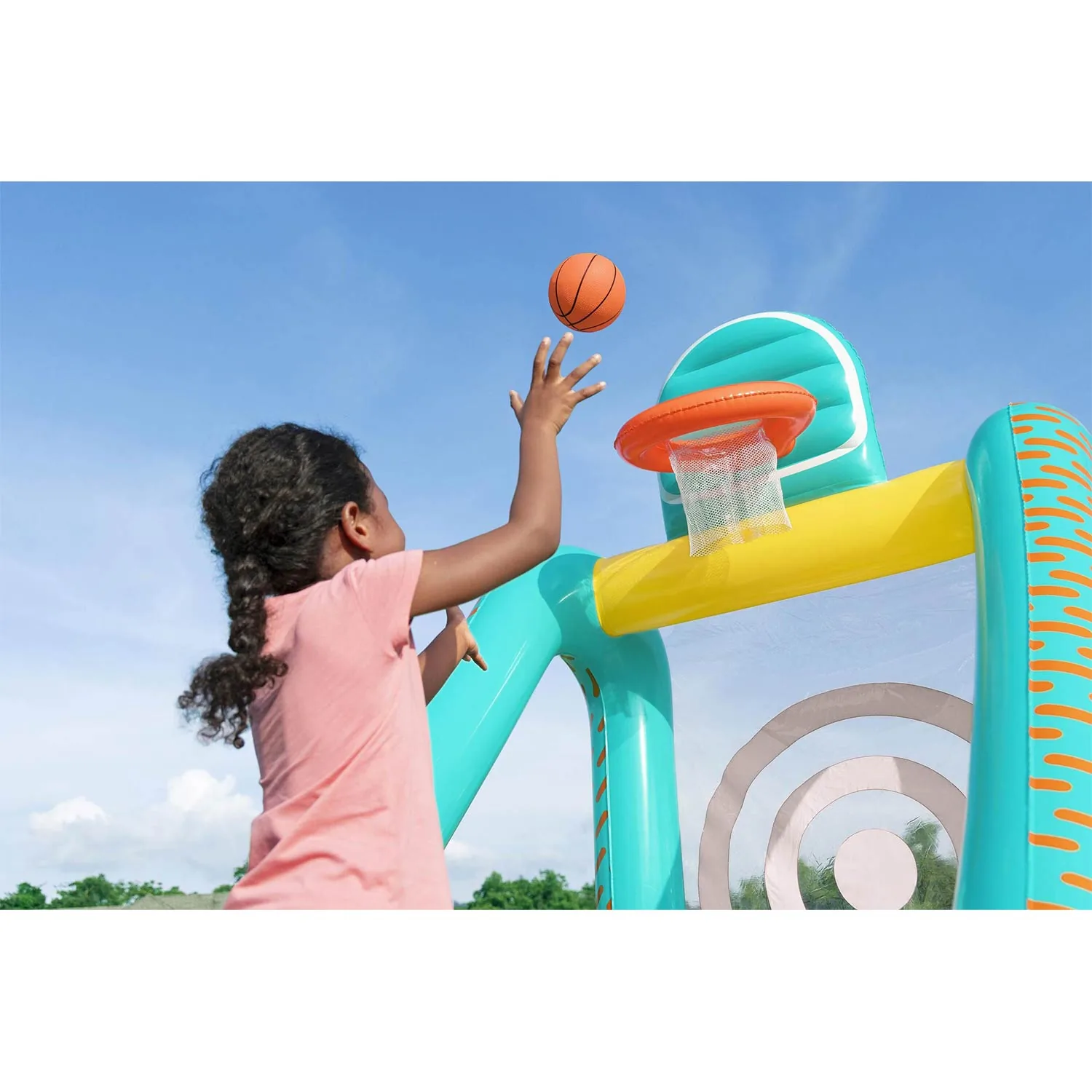 Detail produktu 15: Nafukovacia záhradná hra 3 v 1 basketbal, futbal, cieľ 127x109x178 cm Bestway 52813