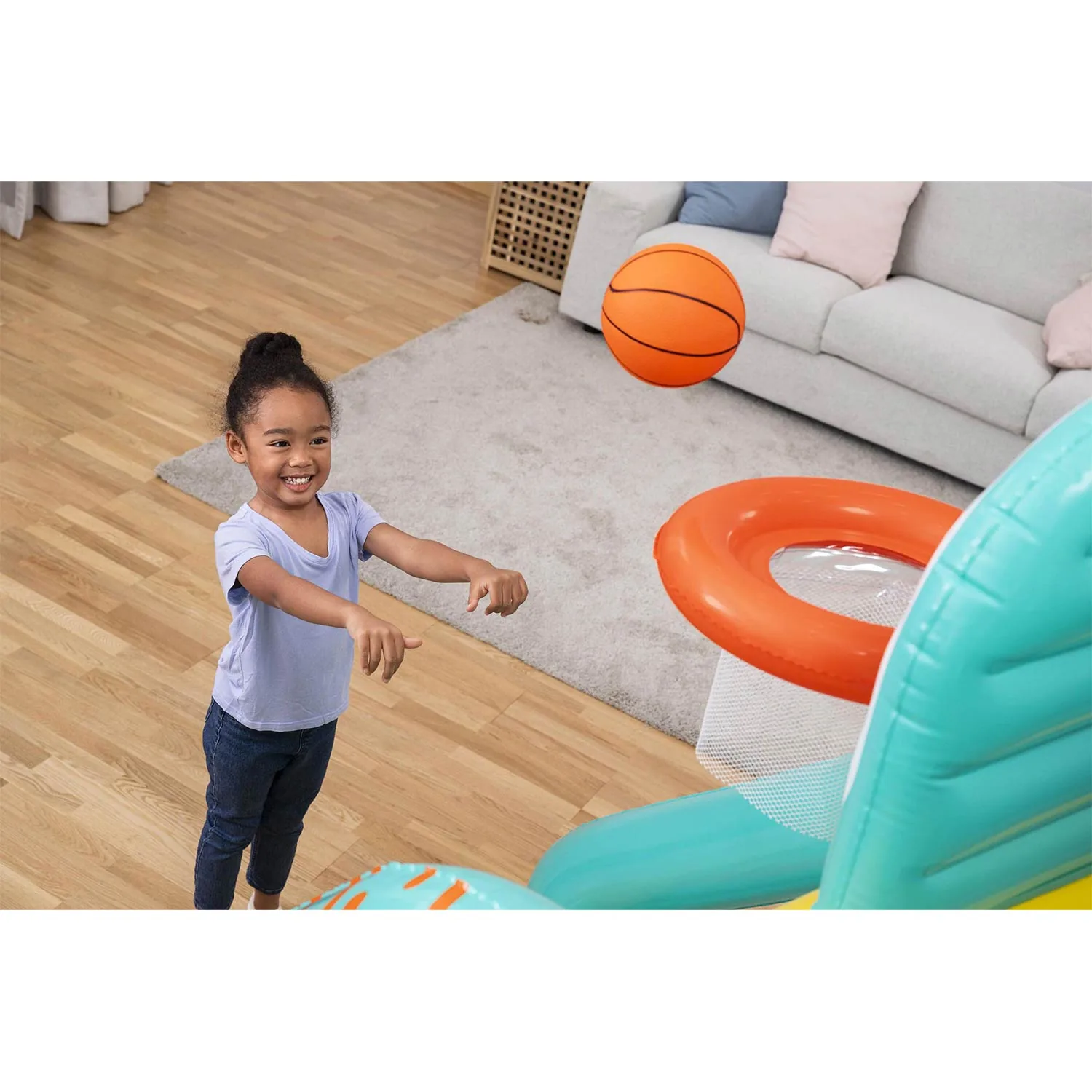 Detail produktu 7: Nafukovacia záhradná hra 3 v 1 basketbal, futbal, cieľ 127x109x178 cm Bestway 52813