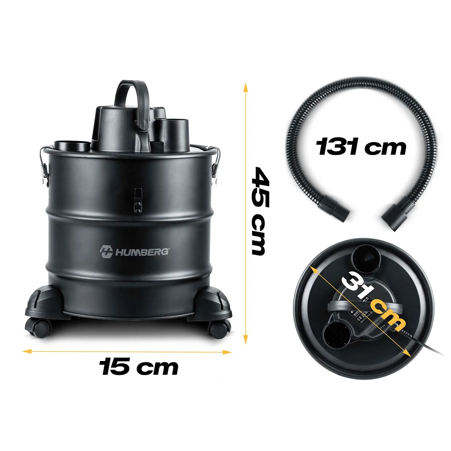 Detail produktu 11: Vysávač na popol z krbu, pece a grilu, krbový, 1000 W HM-405