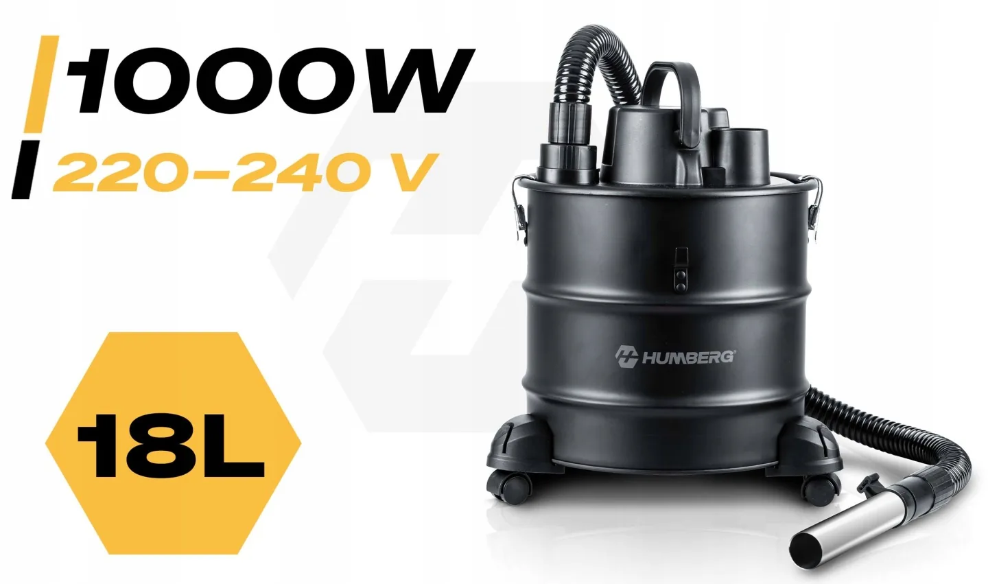 Vysávač na popol z krbu, pece a grilu, krbový, 1000 W HM-405