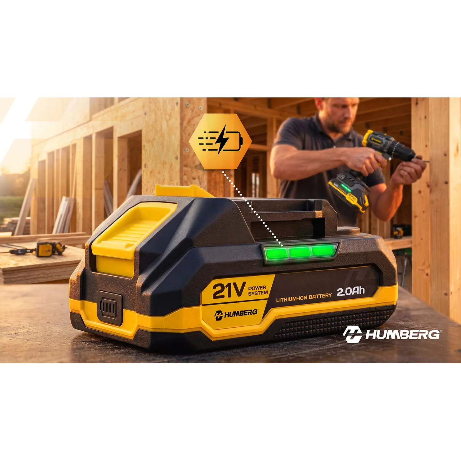 Detail produktu 8: Akumulátor 21 V 2 Ah do elektrického náradia Humberg Li-Ion 5 článkov HM-433