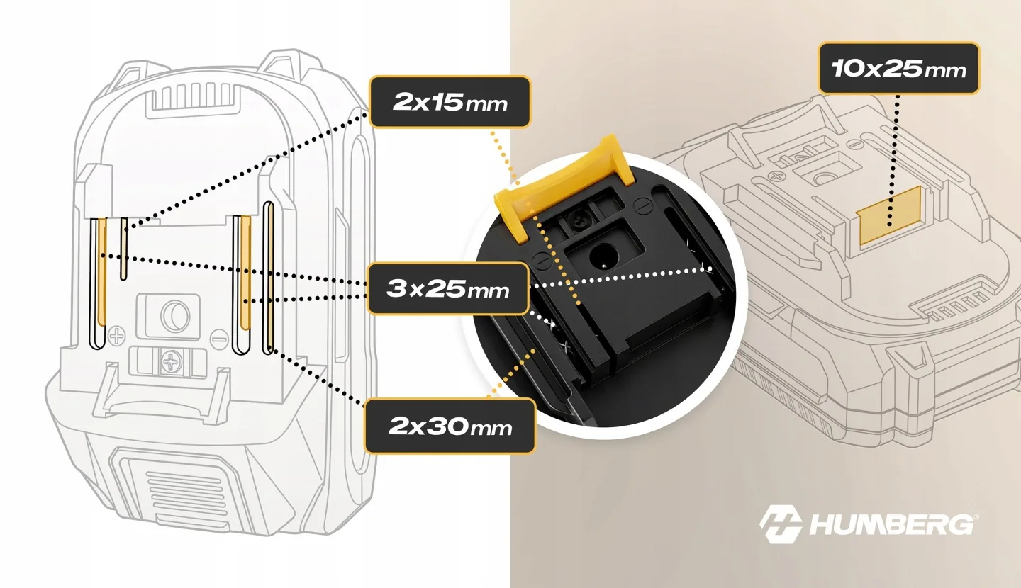 Detail produktu 13: Akumulátor 21 V 2 Ah do elektrického náradia Humberg Li-Ion 5 článkov HM-433