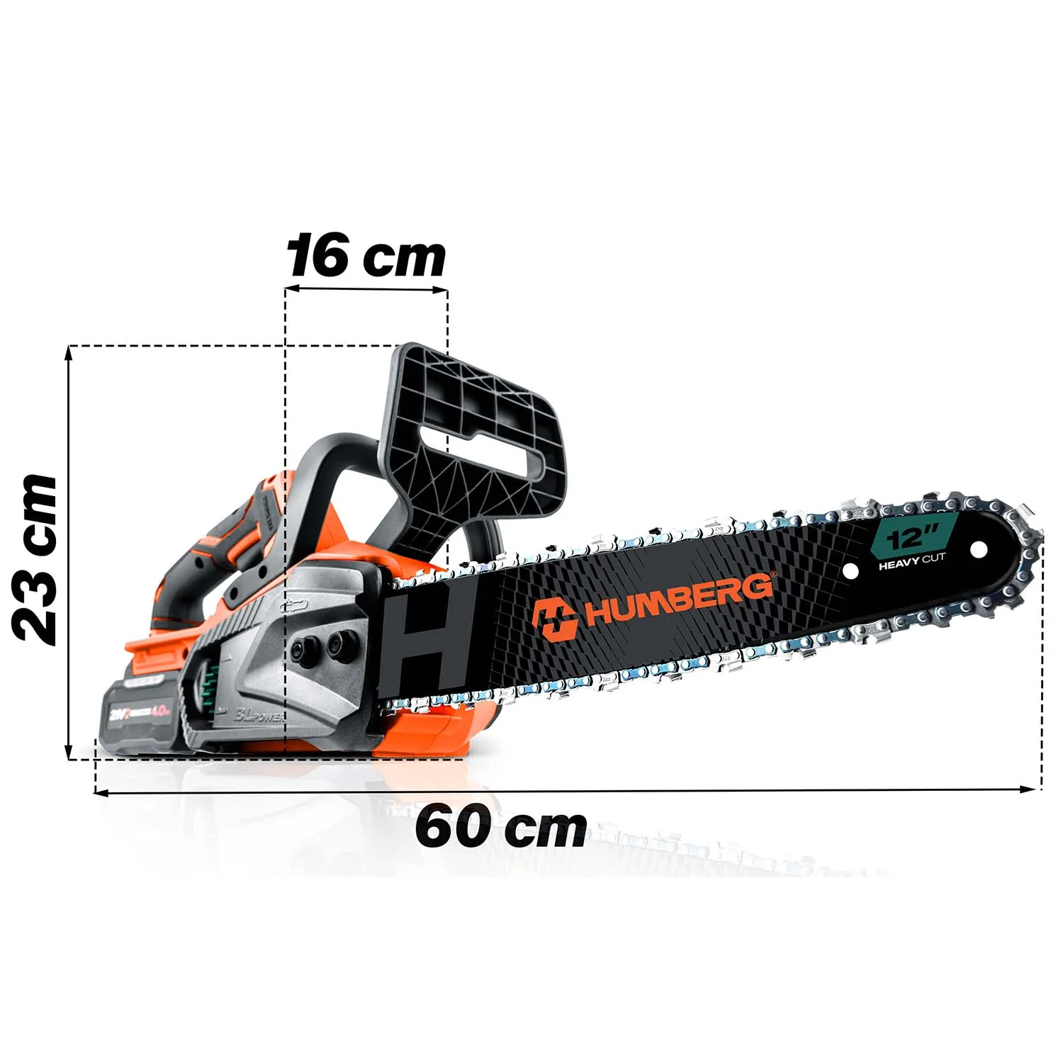 Detail produktu 18: Reťazová píla 12" akumulátorová píla na drevo Humberg HM-436