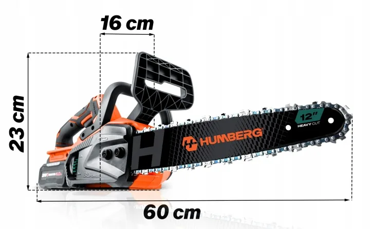 Detail produktu 8: Reťazová píla 12" akumulátorová píla na drevo Humberg HM-436