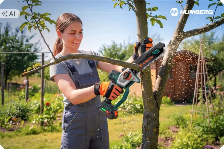 Detail produktu 26: Akumulátorová reťazová píla 2x2,0 Ah PRO na konáre 10" 8" píla Humberg HM-437