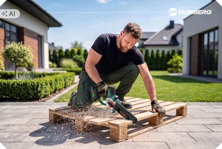 Detail produktu 25: Akumulátorová reťazová píla 2x2,0 Ah PRO na konáre 10" 8" píla Humberg HM-437
