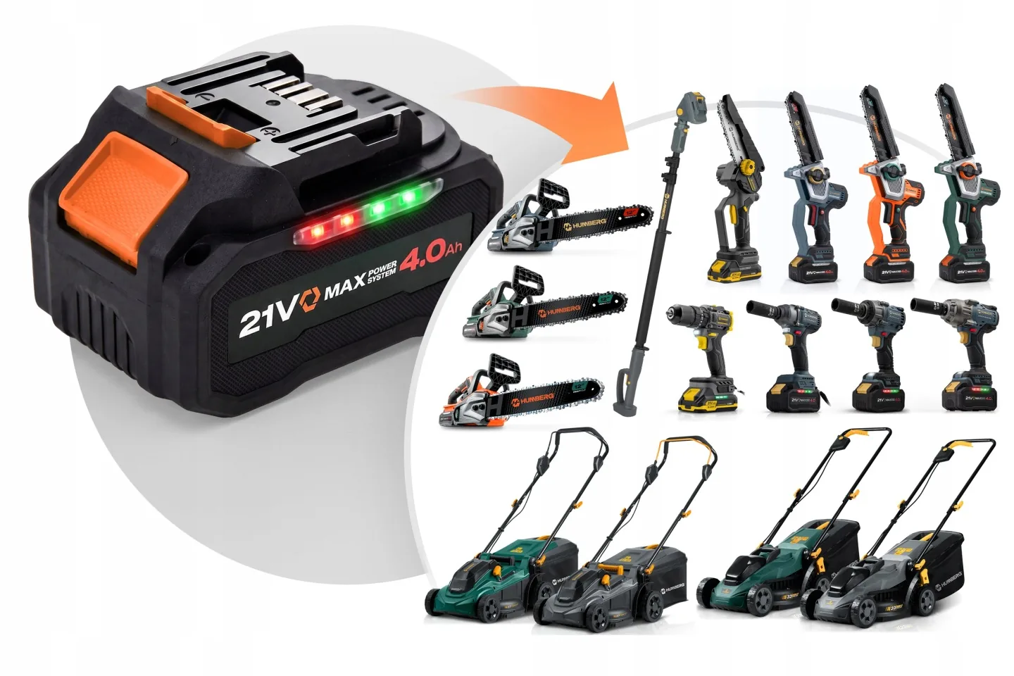 Detail produktu 9: Akumulátor 21 V 4 Ah do elektrického náradia Humberg HM-439