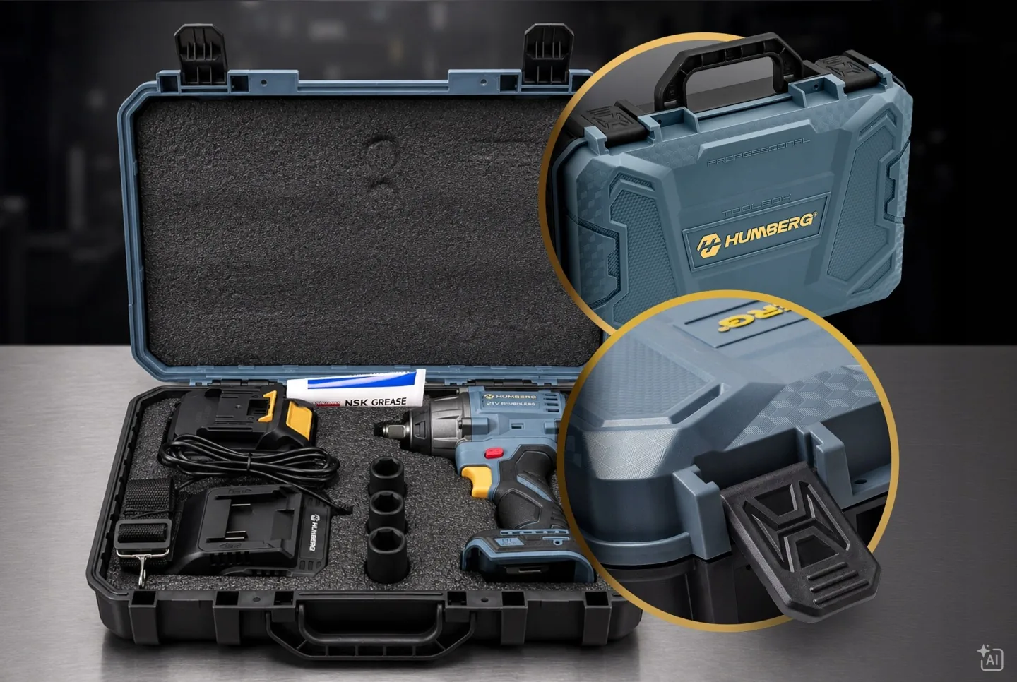 Detail produktu 17: Akumulátorový rázový uťahovák 21V 650Nm Humberg HM-441