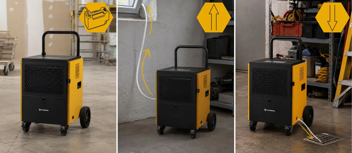 Detail produktu 9: Priemyselný stavebný odvlhčovač vzduchu 60 l/24 h Humberg HM-483