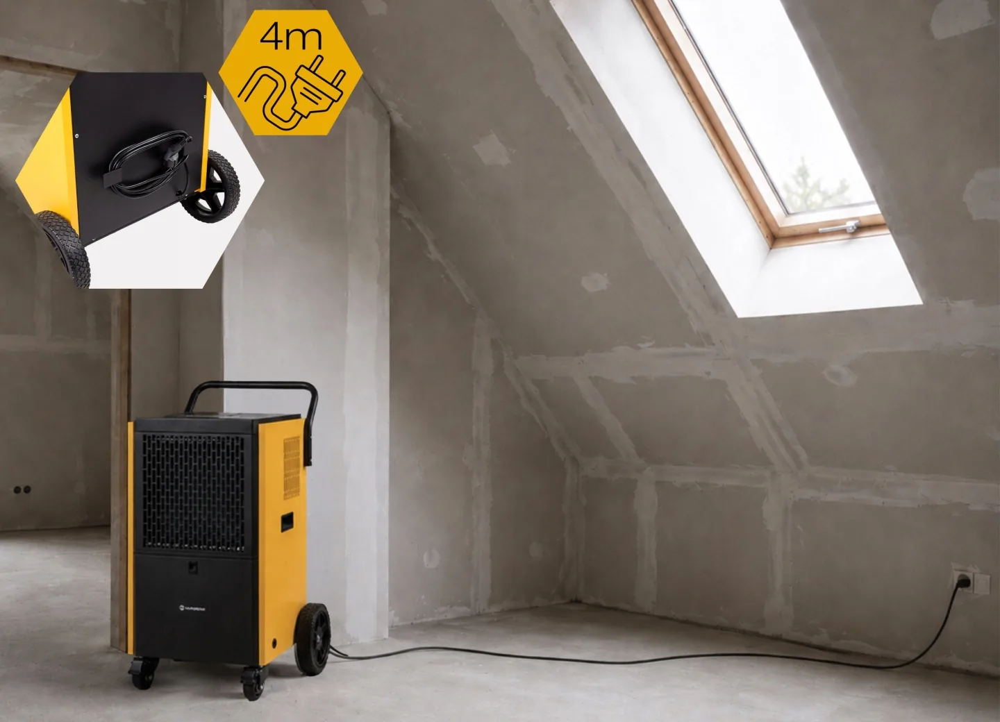 Detail produktu 15: Priemyselný stavebný odvlhčovač vzduchu 100 l/24 h Humberg HM-484