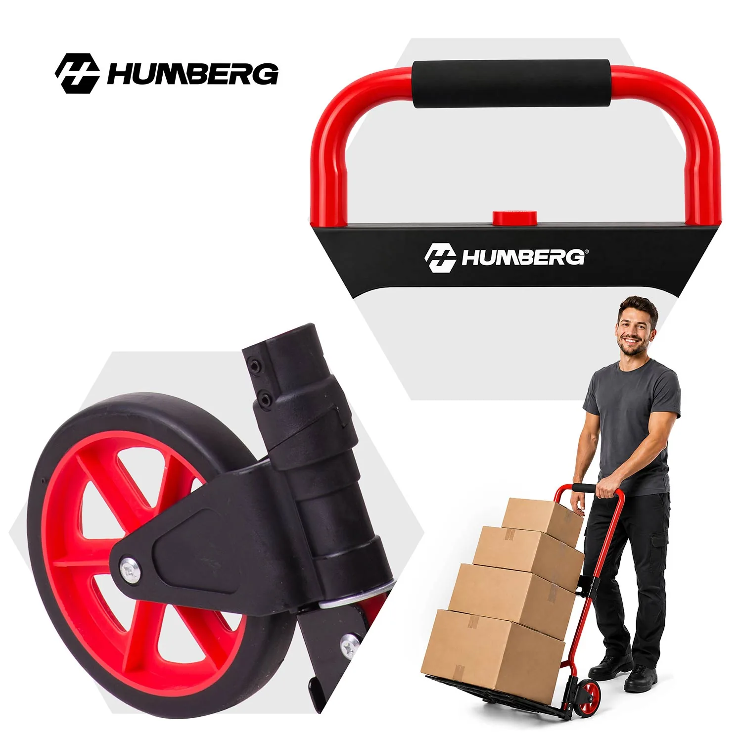 Detail produktu 13: Skladací rudlový transportný vozík, skladový, 100 kg, Humberg HM-517
