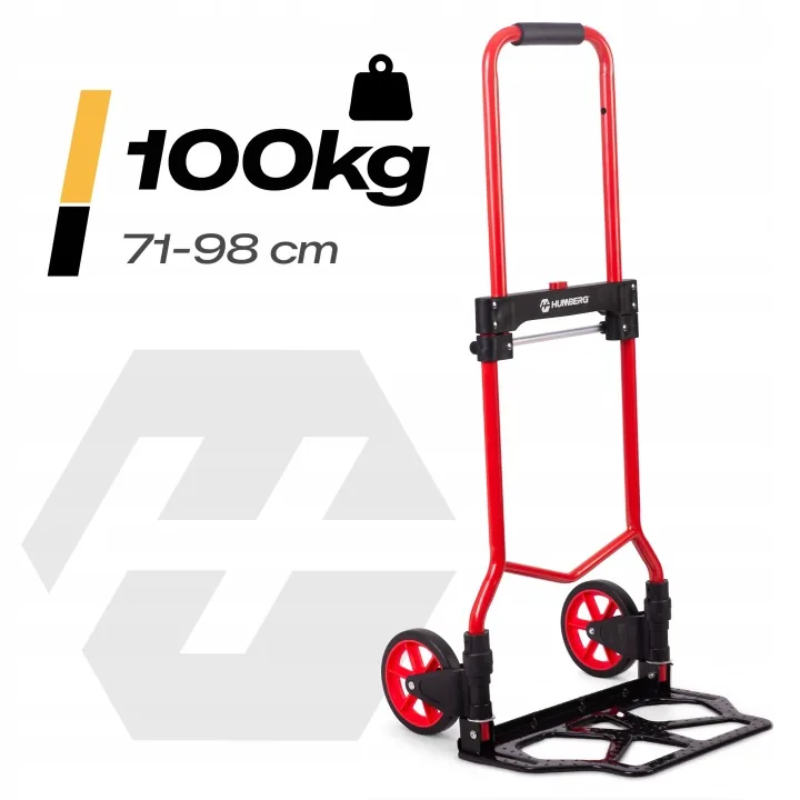 Skladací rudlový transportný vozík, skladový, 100 kg, Humberg HM-517