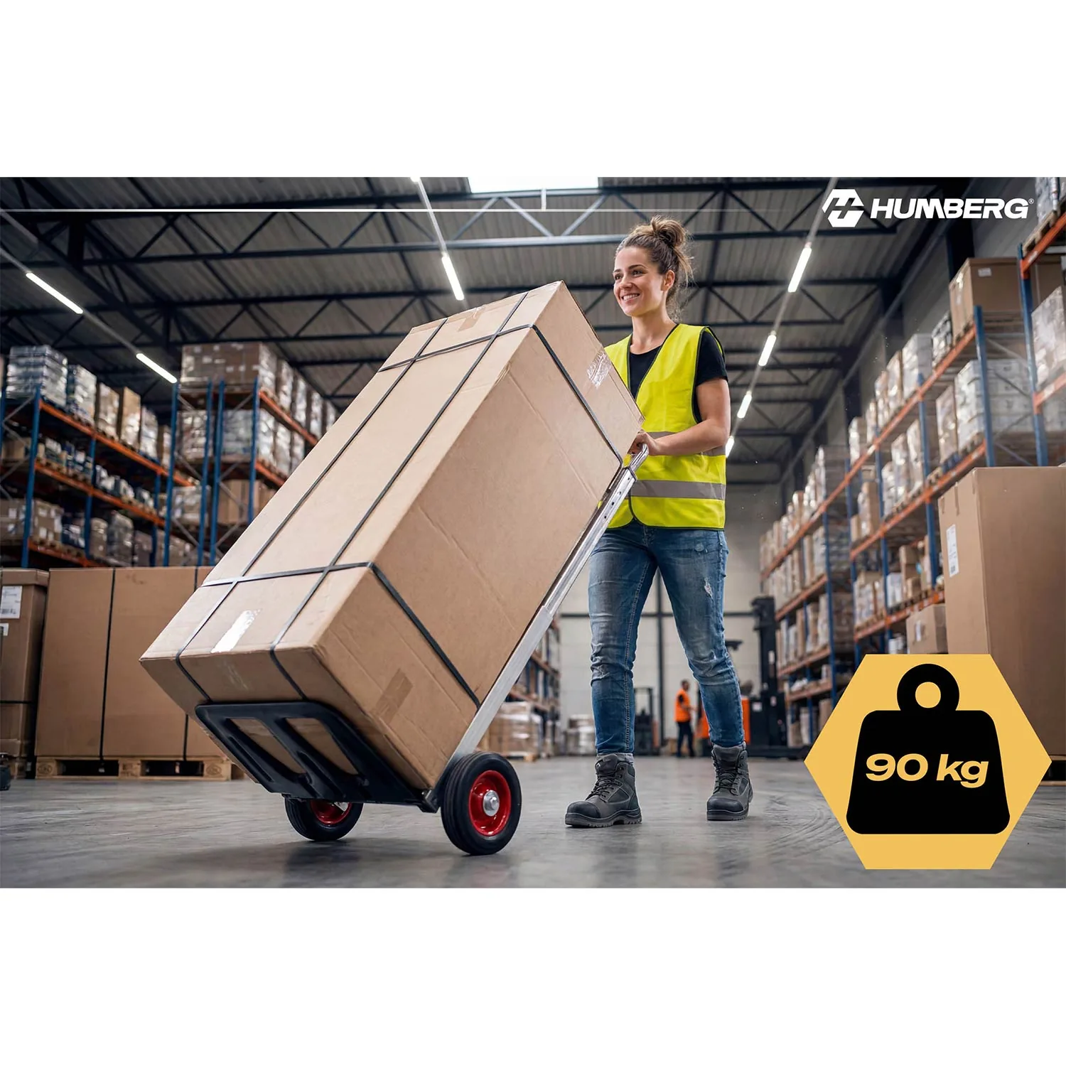 Detail produktu 8: Skladací transportný vozík, rudlový, skladový, 90 kg Humberg HM-518