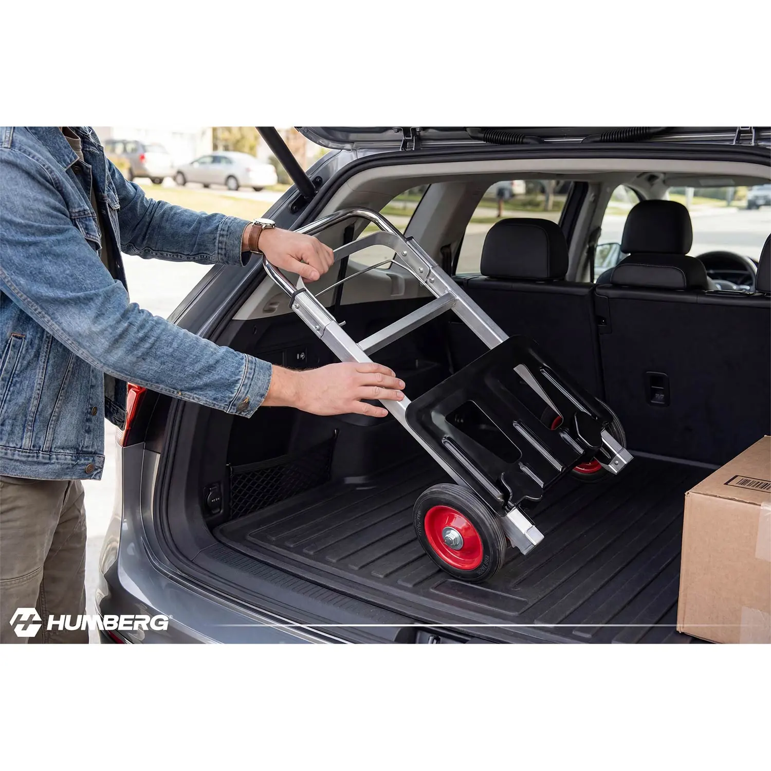Detail produktu 5: Skladací transportný vozík, rudlový, skladový, 90 kg Humberg HM-518