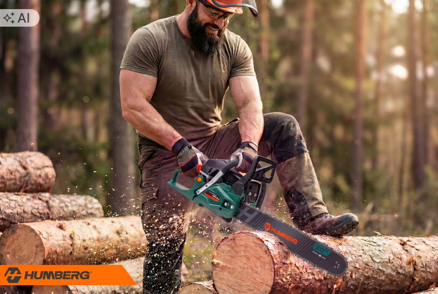 Detail produktu 20: Benzínová reťazová píla na drevo 16" Humberg HM-665 + olej