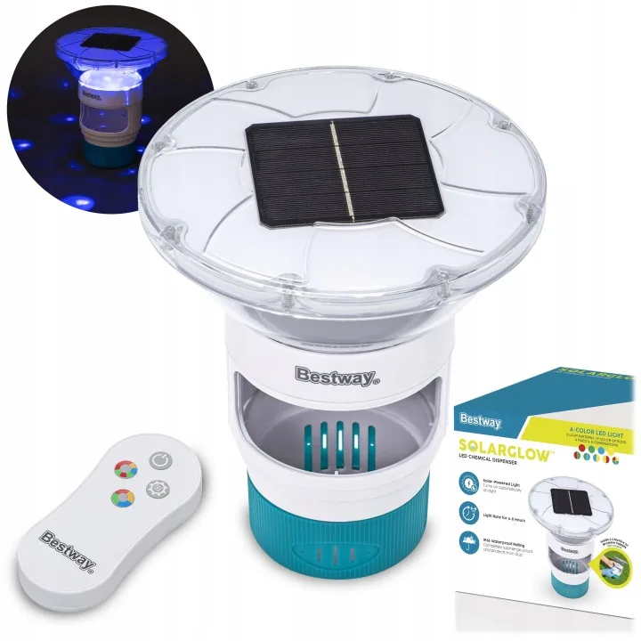Dávkovač chlóru do bazéna s plavákom a LED svetlom Bestway 58943