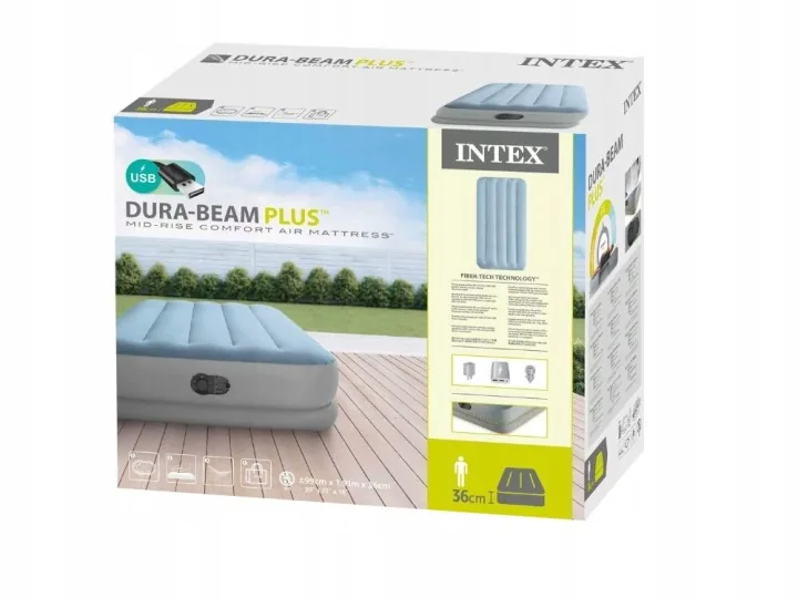 Detail produktu 6: Nafukovací matrac 191x99x36 cm so zabudovanou USB pumpou INTEX 64157